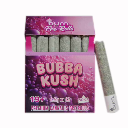 Burn Pre Roll 12 Pack - Bubba Kush