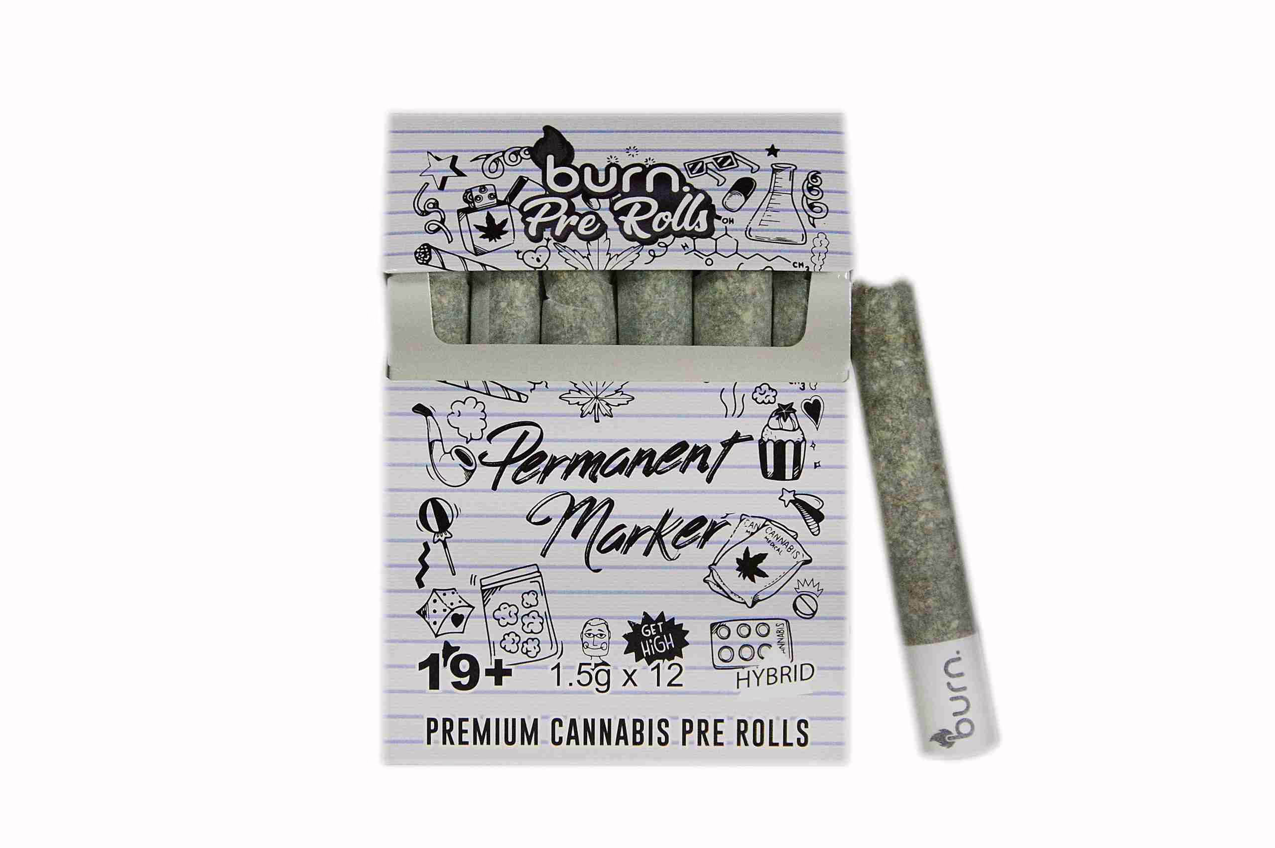 Burn Pre Roll 12 Pack - Permanent Marker