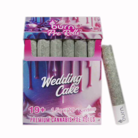 Burn Pre Roll 12 Pack - Wedding Cake