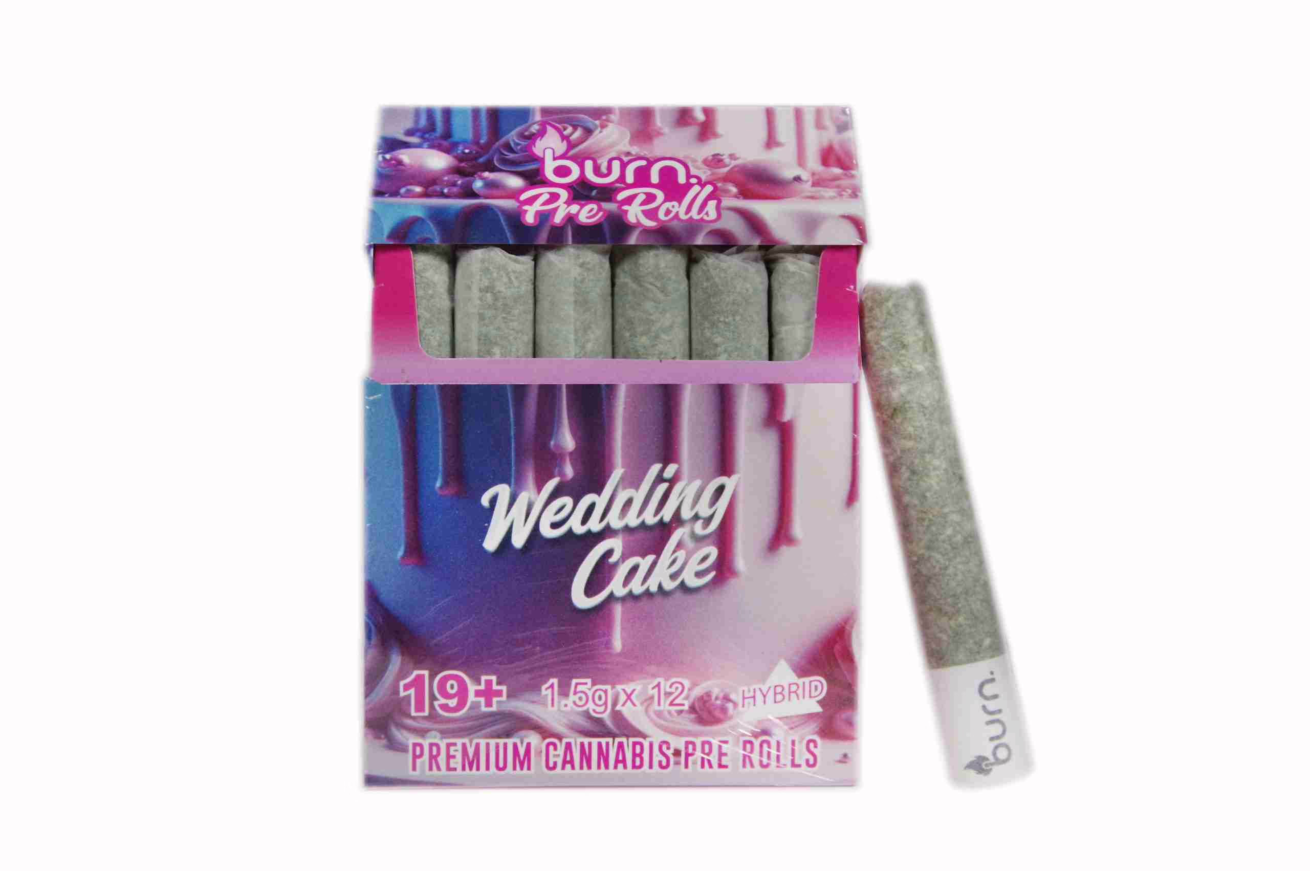 Burn Pre Roll 12 Pack - Wedding Cake