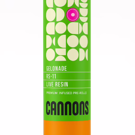 Cannons – Gelonade x RS-11 Premium Live Resin 2 Pack Pre-Roll (Indica)