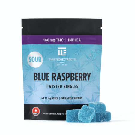 Twisted Extracts – Sour Blue Raspberry Twisted Singles 160mg (Indica)