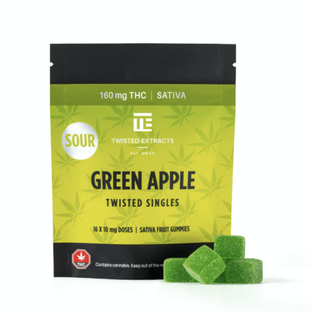 Twisted Extracts – Sour Green Apple Twisted Singles 160mg (Sativa)