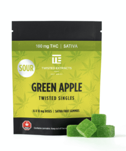Twisted Extracts – Sour Green Apple Twisted Singles 160mg (Sativa)
