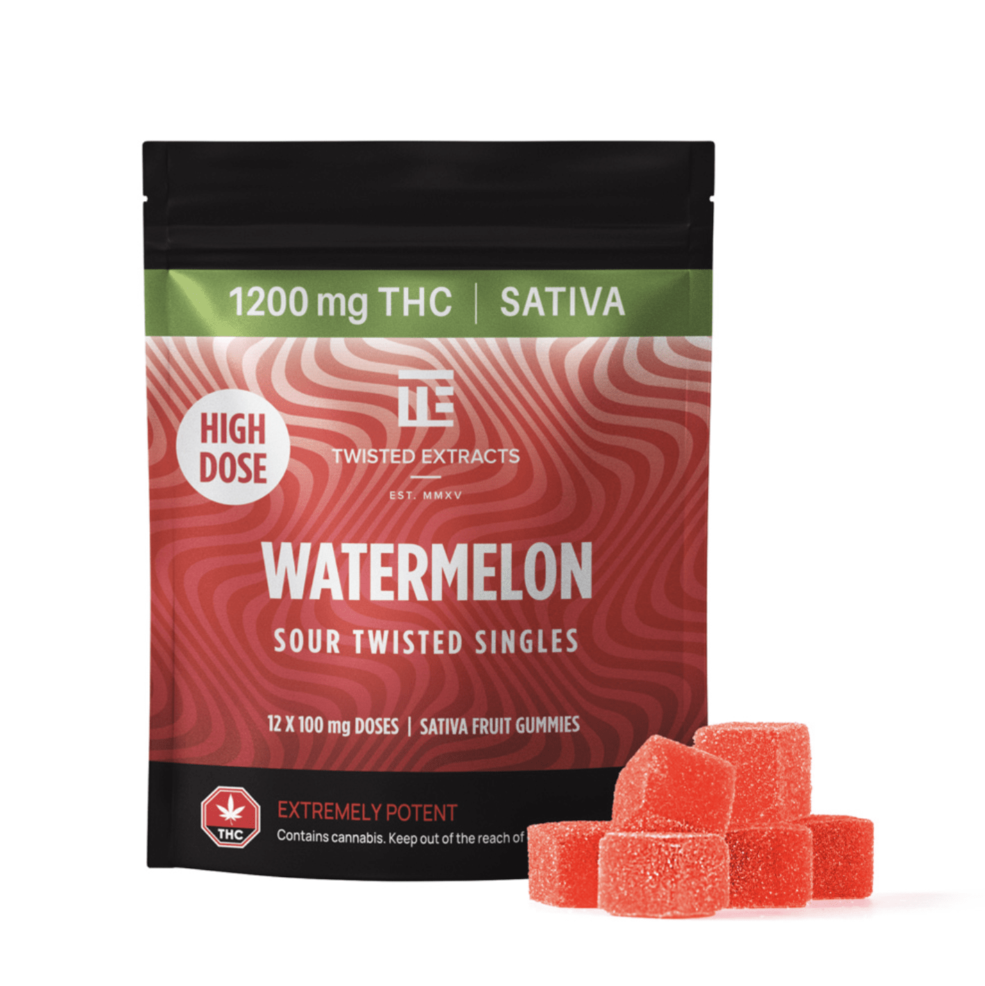 Twisted Extracts - Watermelon Singles 1200mg (Sativa)