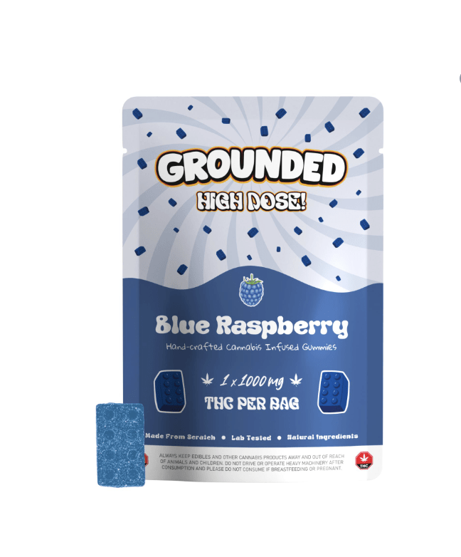 Grounded High Dose Bricks - Blue Raspberry 1000mg