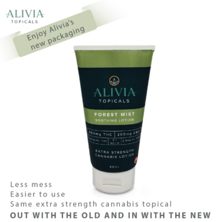 ALIVIA Soothing Lotion w/ Arnica CBD + THC – Forest Mist (2oz)