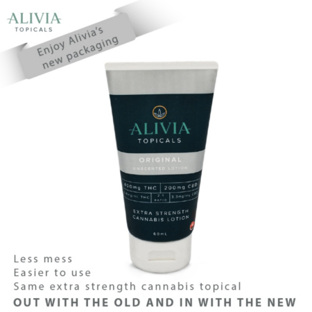 ALIVIA Soothing Lotion CBD + THC – Unscented (2oz)