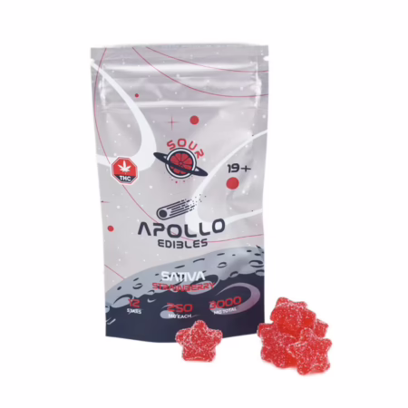 Apollo Edibles - Sour Strawberry Shooting Stars 3000mg (Sativa)