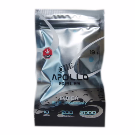 Apollo Edibles - Blue Raspberry Shooting Stars 2000mg (Indica)