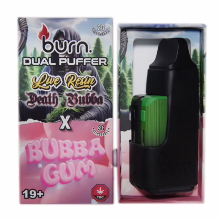 Burn Dual Puffer Pen - Live Resin Death Bubba 2g (I) + Bubba Gum 3g (I)