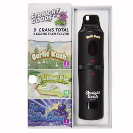 Straight Goods Triple Chamber Pen (9g) - Garlic Kush + Key Lime + Juicy Blueberry