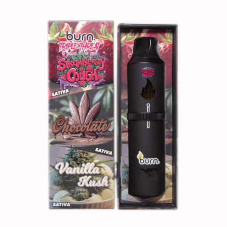 Burn Triple Threat Pen (9g) - Strawberry Cough + Chocolate + Vanilla Kush