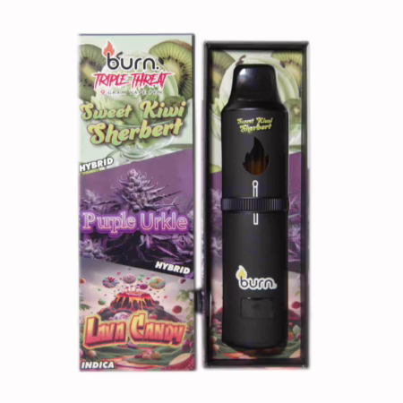 Burn Triple Threat Pen (9g) - Sweet Kiwi Sherbet + Purple Urkle + Lava Candy
