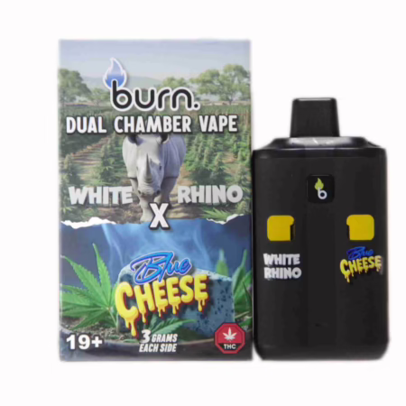 Burn Dual Chamber Pen 6g - White Rhino (H) + Blue Cheese (H)