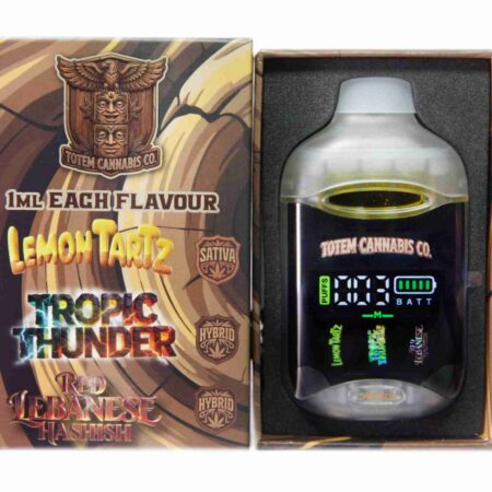 Totem Cannabis Co. Tri Chamber Vape - Lemon Tartz + Tropic Thunder + Red Lebanese Hashish (3 x 1 Gram)