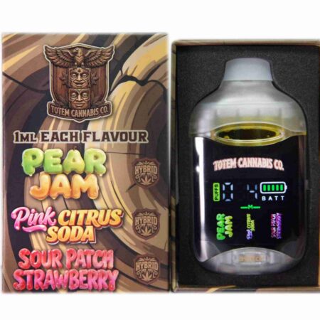 Totem Cannabis Co. Tri Chamber Vape - Pear Jam + Pink Citrus Soda + Sour Patch Strawberry (3 x 1 Gram)
