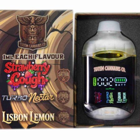 Totem Cannabis Co. Tri Chamber Vape - Strawberry Cough + Turbo Nectar + Lisbon Lemon (3 x 1 Gram)