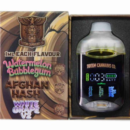 Totem Cannabis Co. Tri Chamber Vape - White Bubblegum + Afghan Hash + White Grape V2 (3 x 1 Gram)