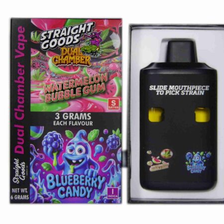 Straight Goods Dual Chamber Pen (6g) - Watermelon Bubblegum + Blueberry Candy